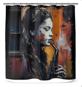 Notes Flow Like Honey Shower Curtain - Beyond T-shirts